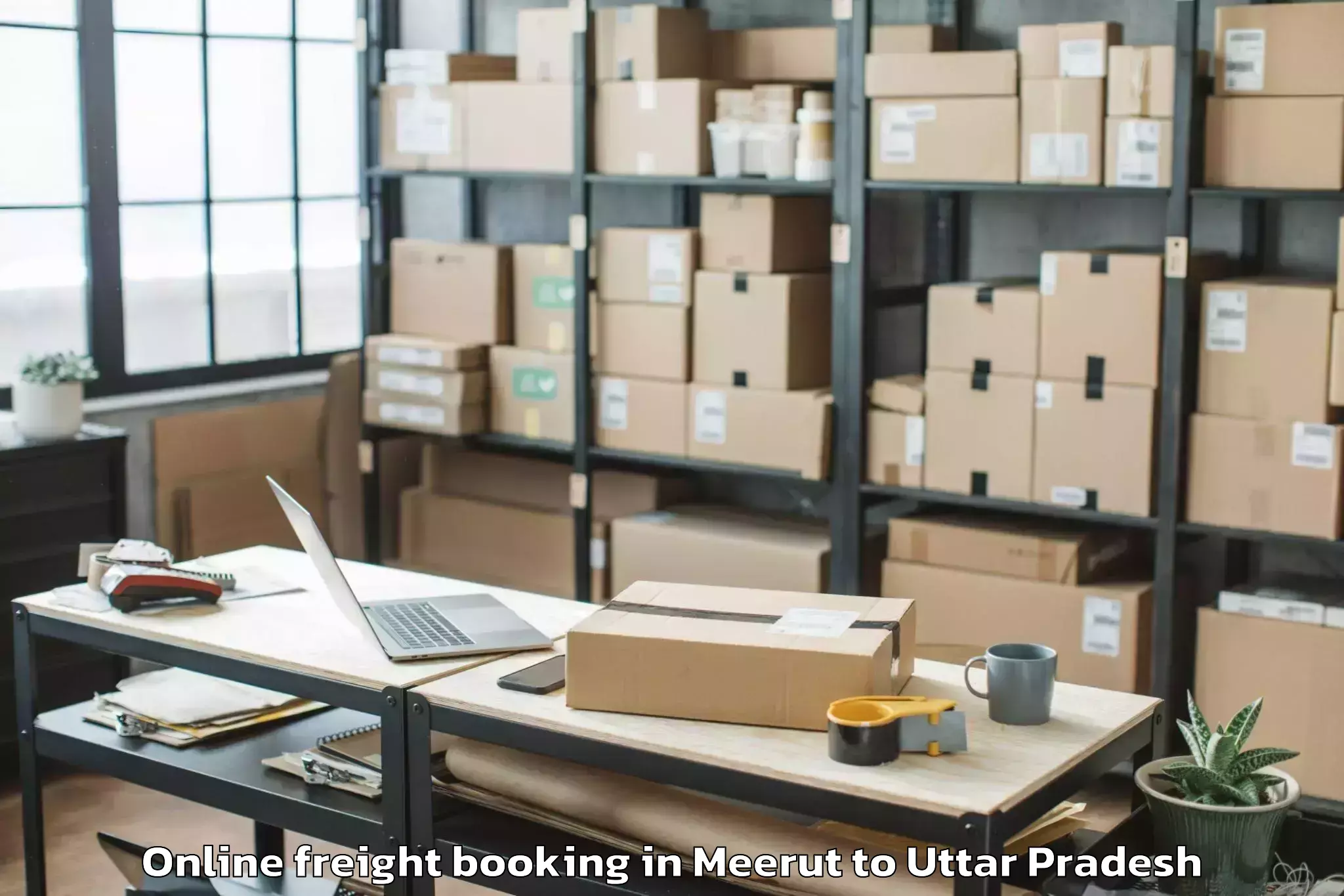 Quality Meerut to Chillupar Online Freight Booking